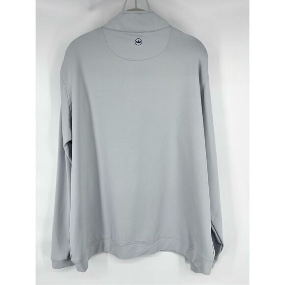 Peter Millar Perth Performance 1/4 Zip Barstool Sports British Grey Size XL EUC - Picture 3 of 11